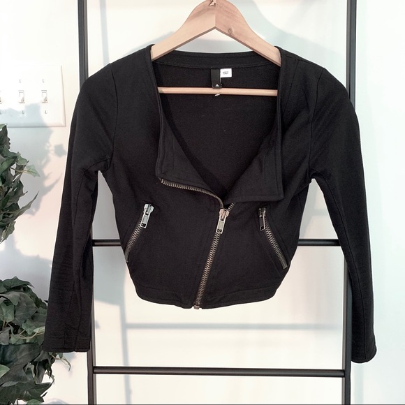 H&M Jackets & Blazers - H&M Moto Stretch Zip Up Jacket